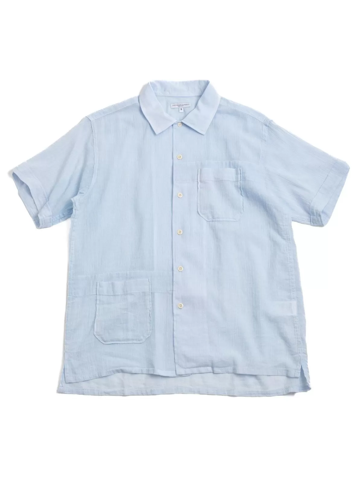 Camp Shirt Cotton Crepe Lt. Blue^Engineered Garments Fashion