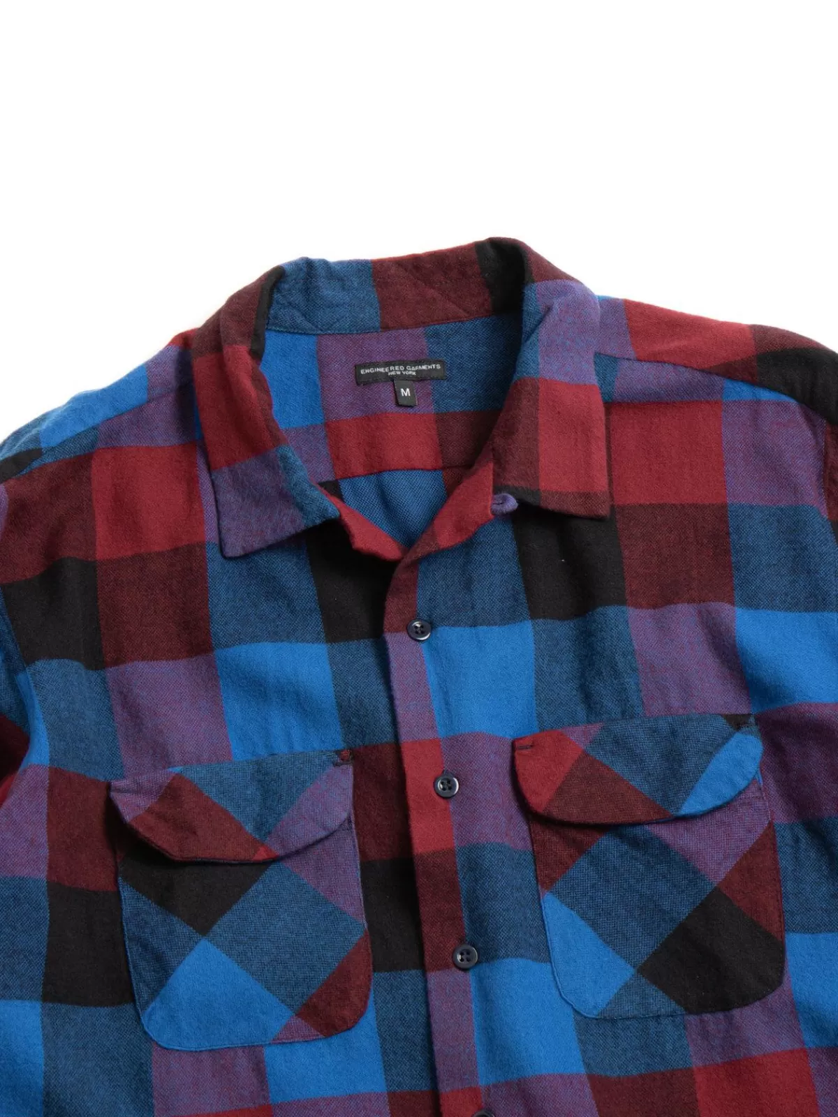 Classic Shirt Blue/Red Cotton Block Check^Engineered Garments Clearance