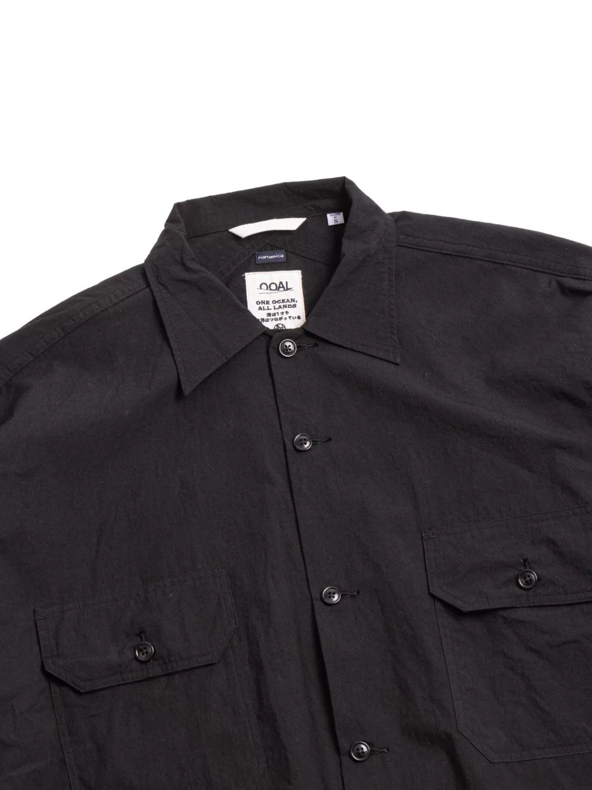 Cotton Wool Deck Shirt Black^Nanamica Flash Sale