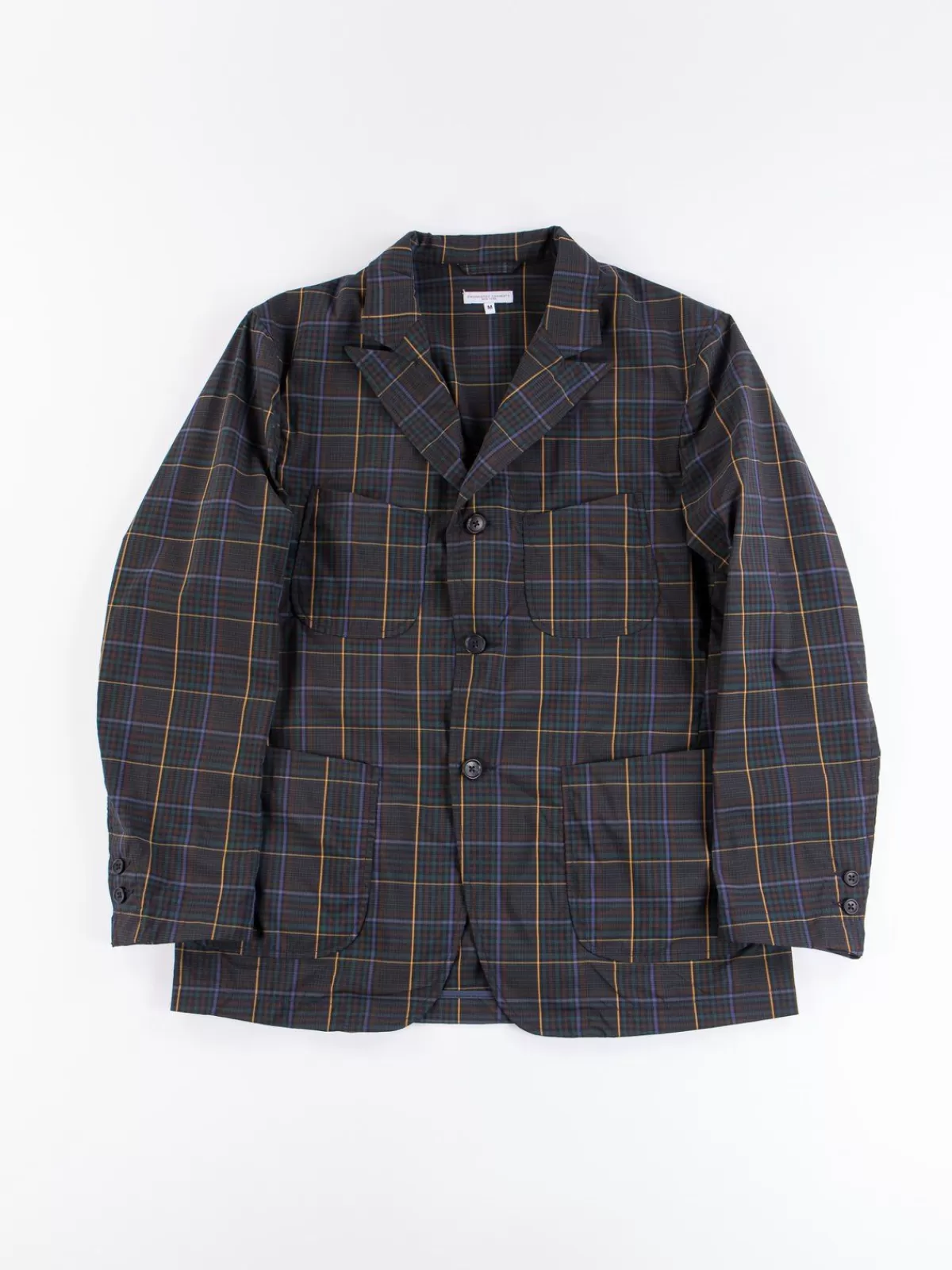 Dark Brown Polyester Rayon Glen Plaid Nb Jacket^Engineered Garments Best Sale
