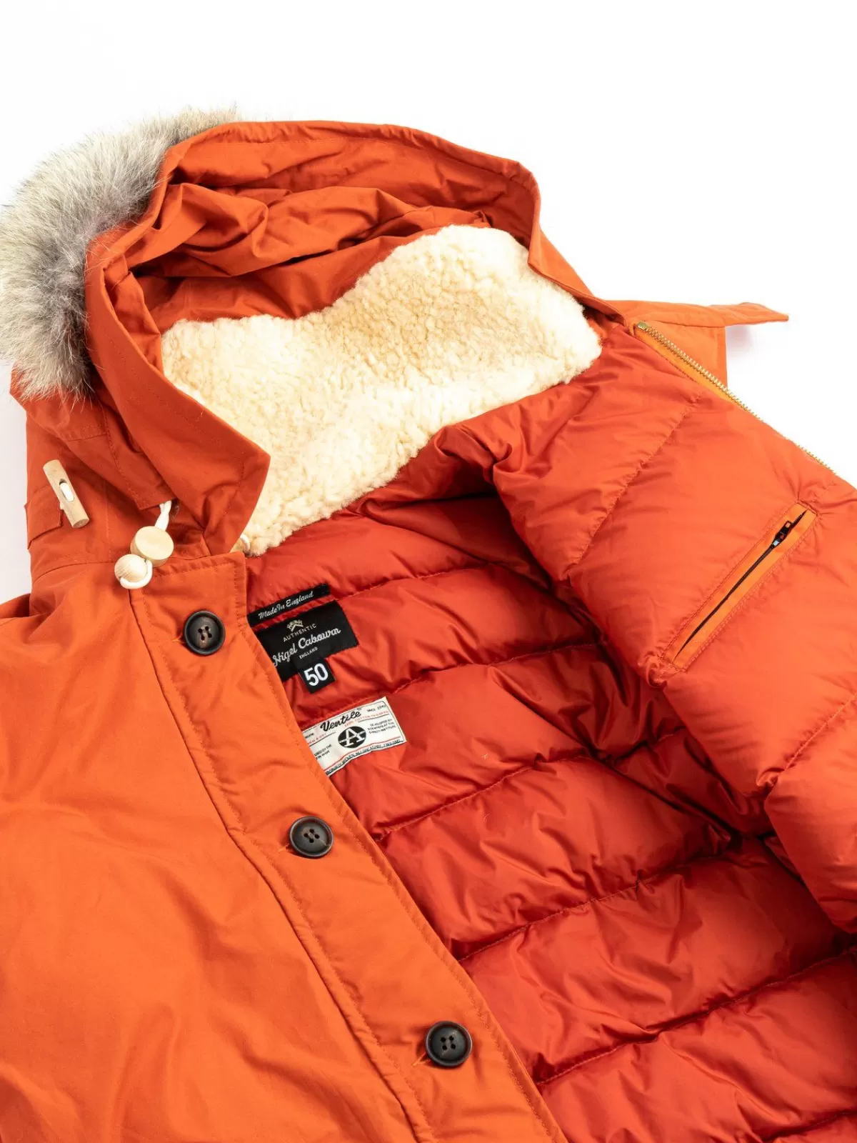 Everest Parka Vintage Orange^Nigel Cabourn Clearance
