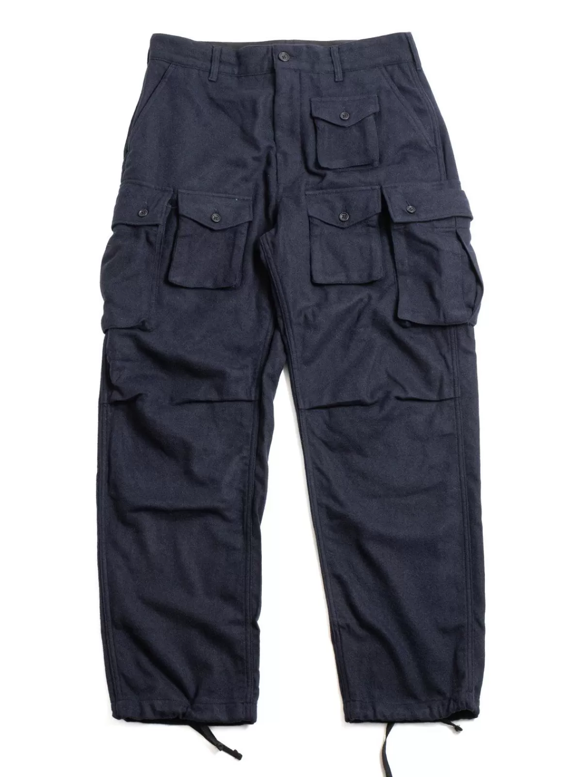 Fa Pant Navy Solid Poly Wool Flannel^Engineered Garments Discount