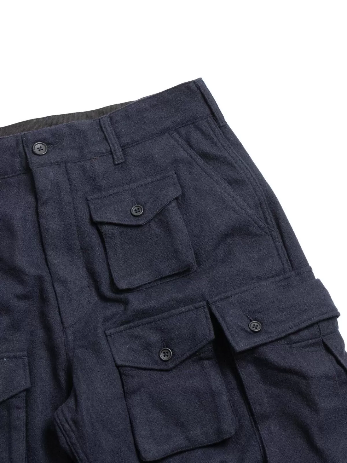 Fa Pant Navy Solid Poly Wool Flannel^Engineered Garments Discount