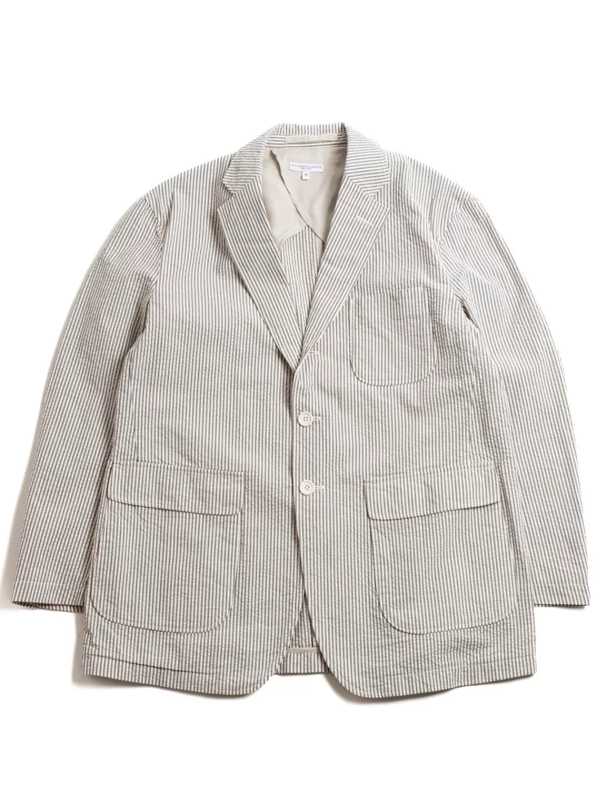 Ivy Blazer Navy/Natural Cotton Seersucker^Engineered Garments Discount