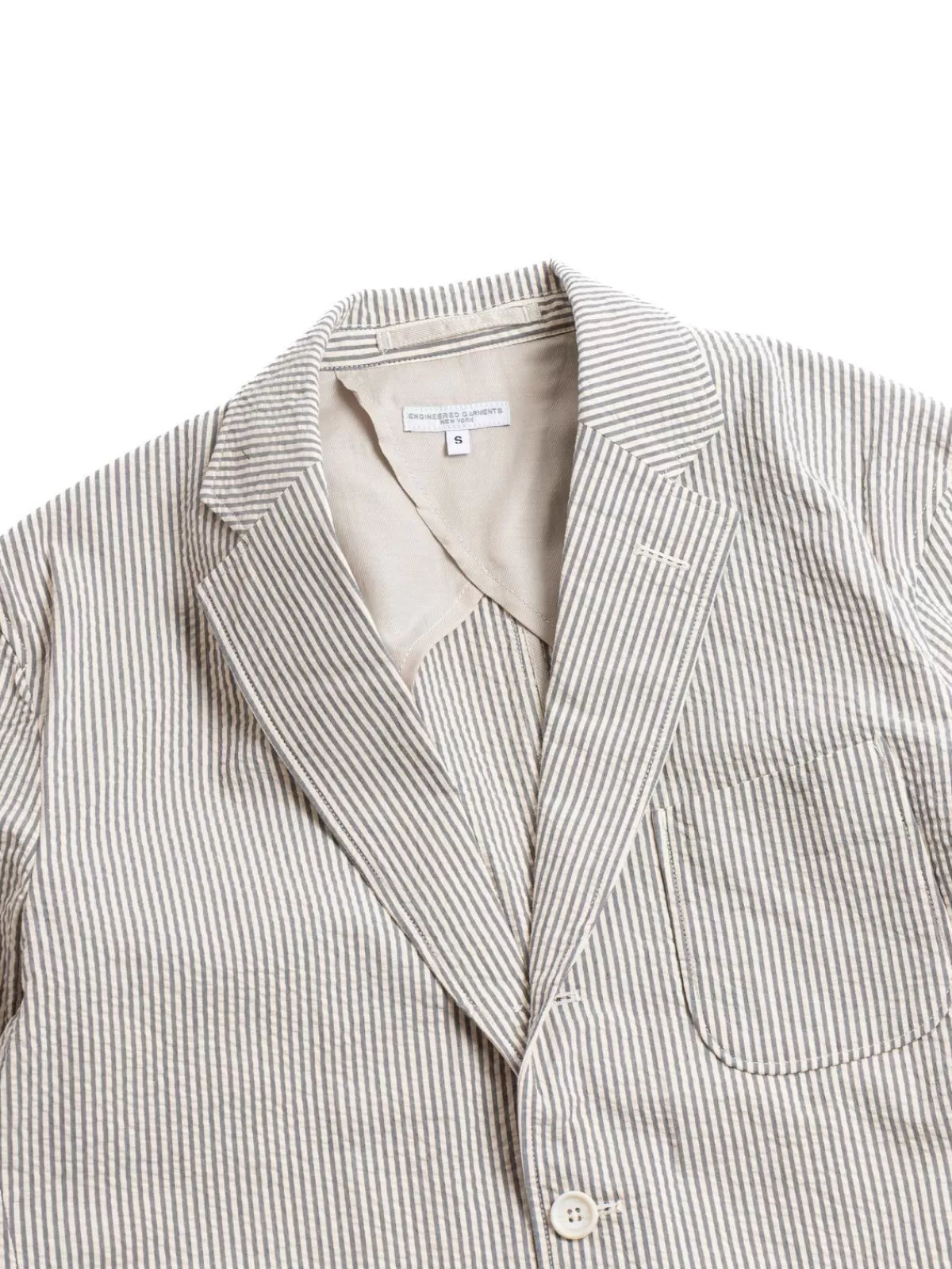 Ivy Blazer Navy/Natural Cotton Seersucker^Engineered Garments Discount