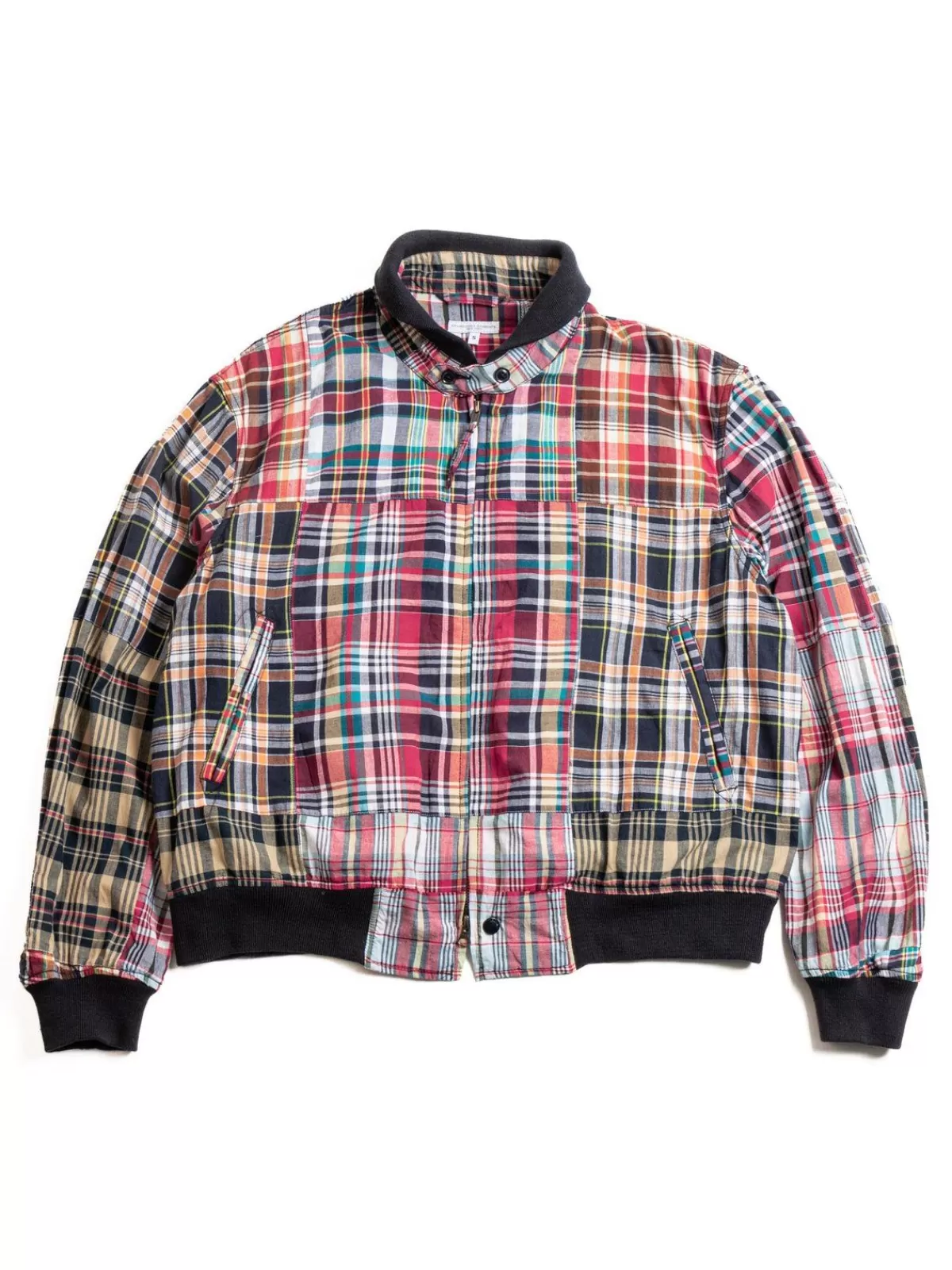 Ll Jacket Navy Square Patchwork Madras^Engineered Garments Cheap