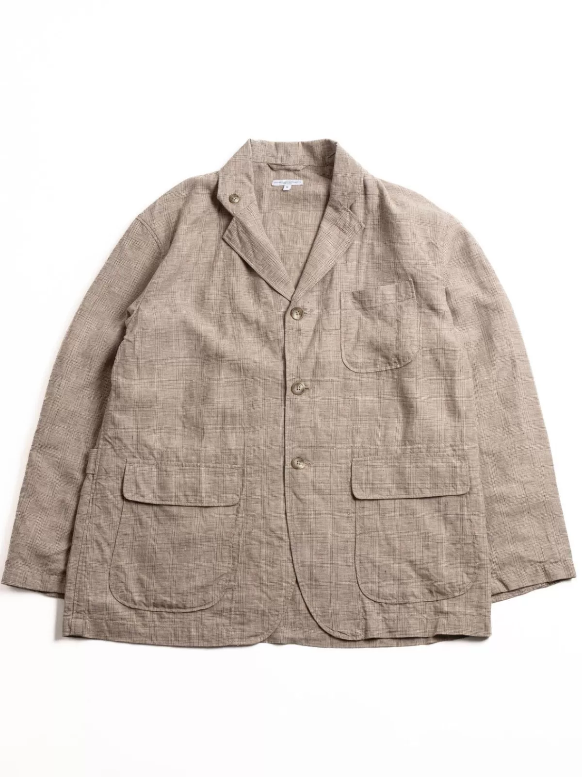 Loiter Jacket Beige Linen Glen Plaid^Engineered Garments Cheap