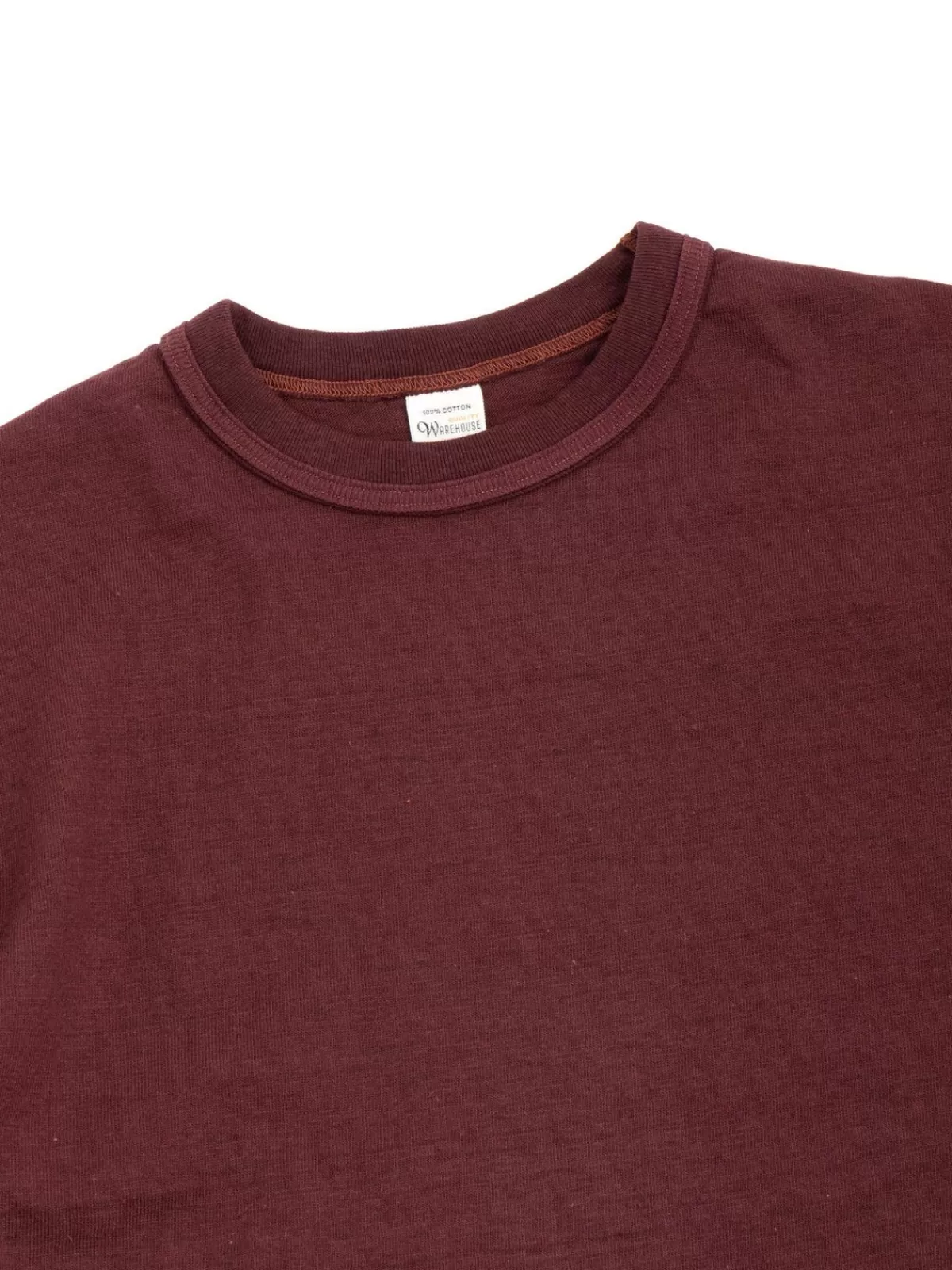 Lot 4601 No Print T Shirt Bordeaux^Warehouse & Co Flash Sale