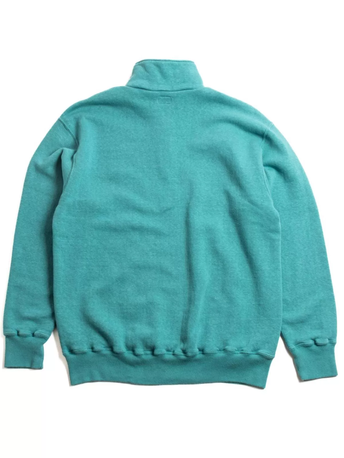 Lot 86014 Loop Wheel High Neck Half Zip Sweatshirt Turquoise^DUBBLE WORKS Hot