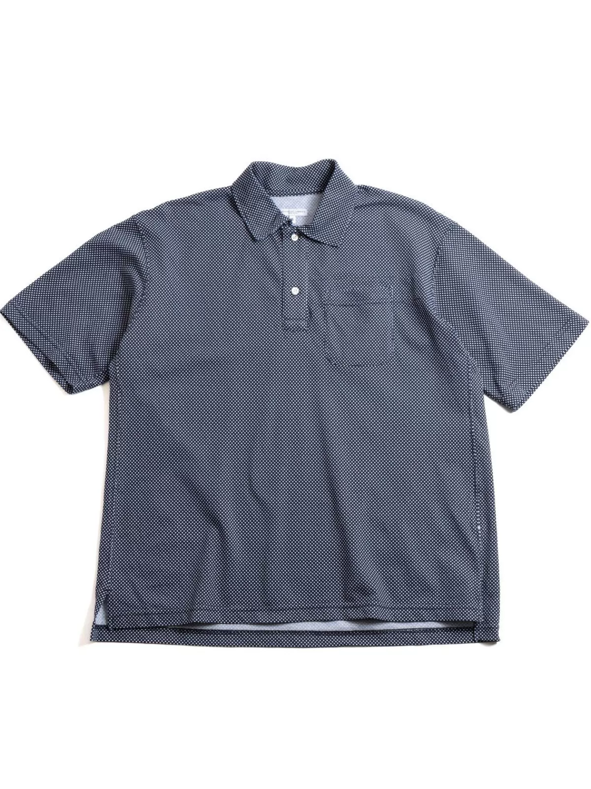 Polo Shirt Navy Cotton Polka Dot Pique^Engineered Garments Store