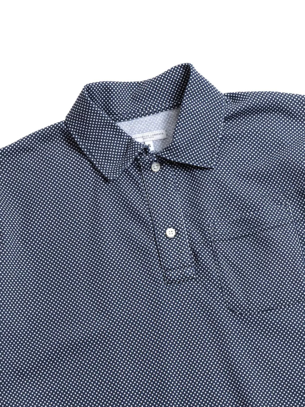 Polo Shirt Navy Cotton Polka Dot Pique^Engineered Garments Store