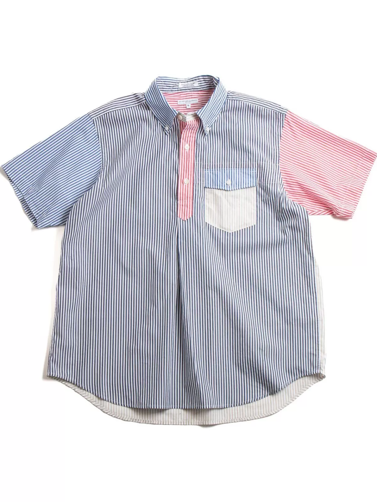 Popover Db Shirt Navy Candy Stripe Broadcloth^Engineered Garments Store