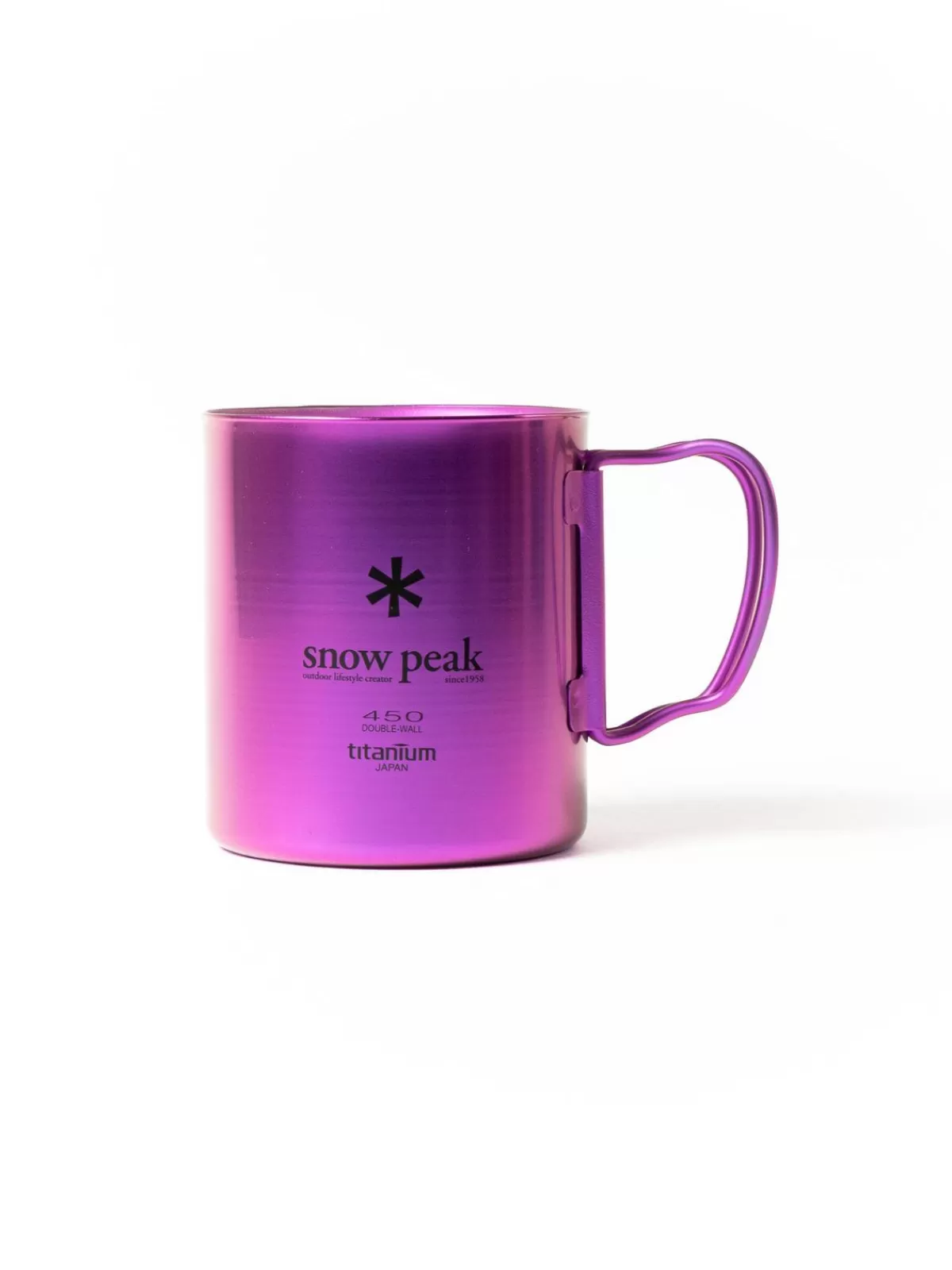 Titanium Double Wall 450 Mug Purple^Snow Peak Hot