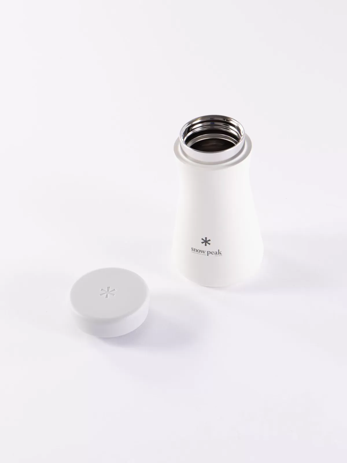 White Tsuzumi 350 Stainless Vacuum Bottle^Snow Peak Outlet