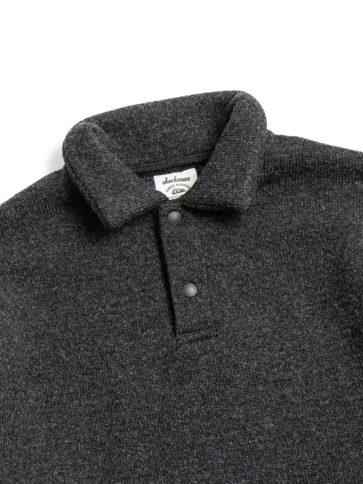Wool Himo Polo Heather Black^Jackman Fashion