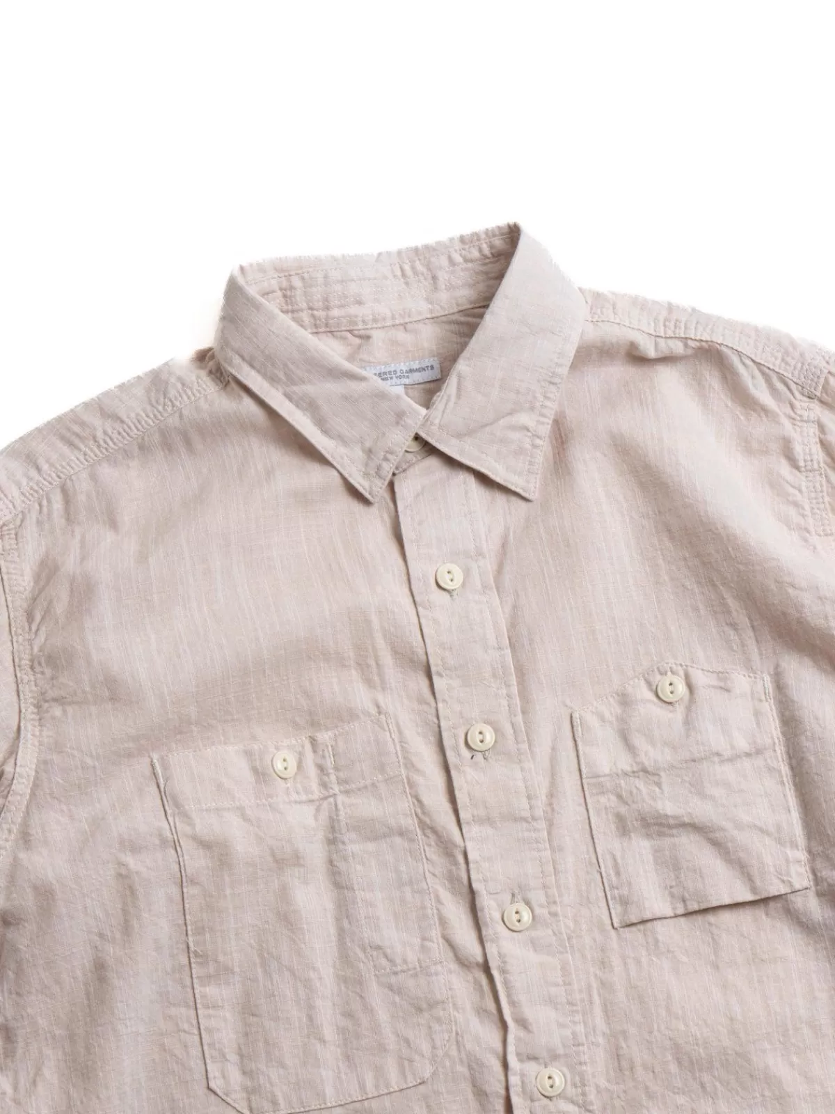 Work Shirt Beige Cotton Slab^Engineered Garments Sale