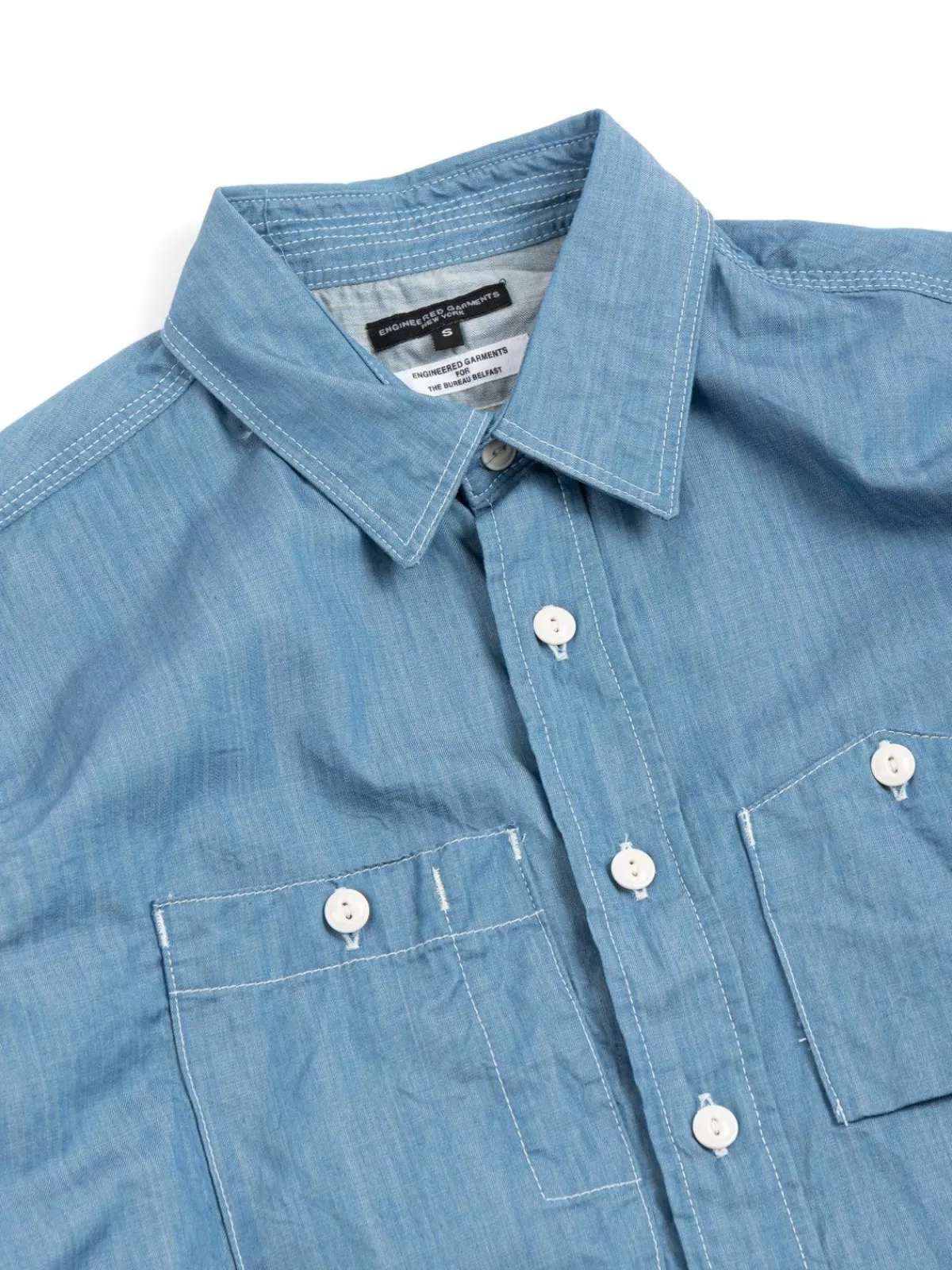 Work Shirt Lt Blue Japanese Denim Tbb Exclusive^Engineered Garments For The Bureau Cheap